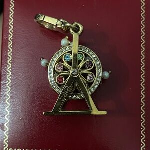 Juicy Couture Gold Ferris Wheel Charm with Gemstones